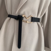 Elegant PU Leather Belt with Heart Buckle