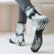 Women's Non-Slip Yoga Socks - Tie-Dye Cotton