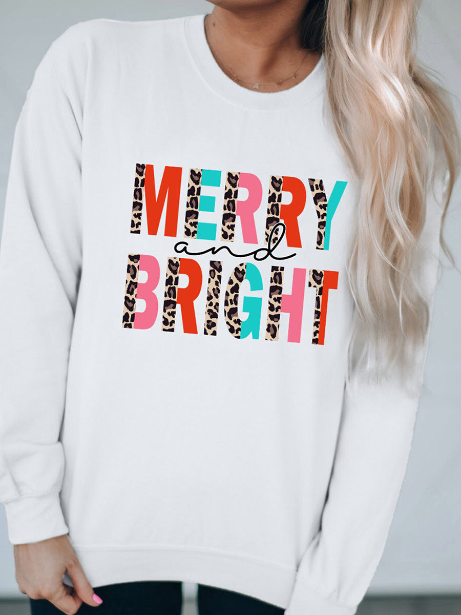 Leopard Print Color Block Pullover Sweater