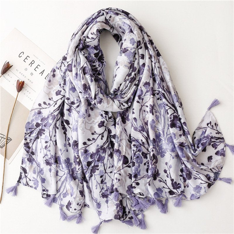 Beachy Tassel Scarf for Sun Protection