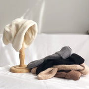 Soft Wool Rabbit Ears Hat for Women