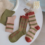 Women's Retro Fleece Socks - Warm & Comfortable