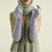 Pastel Color Fingerless Touchscreen Gloves for Women