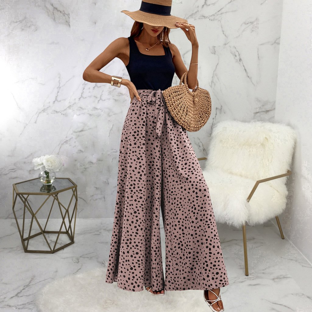 Polka-dot Slimming Trousers for Women