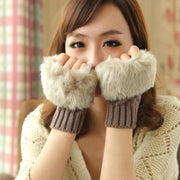 Warm Half Finger Gloves for Women