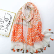 Add a Pop of Color with Geometric Print Scarf