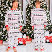 Black & White Contrast Christmas Parent-Child Suit for Women