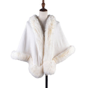 Women's Monochrome Fur Shawl for Cold Weather