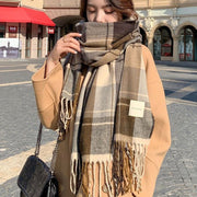 Women's Winter Warm Plaid Scarf