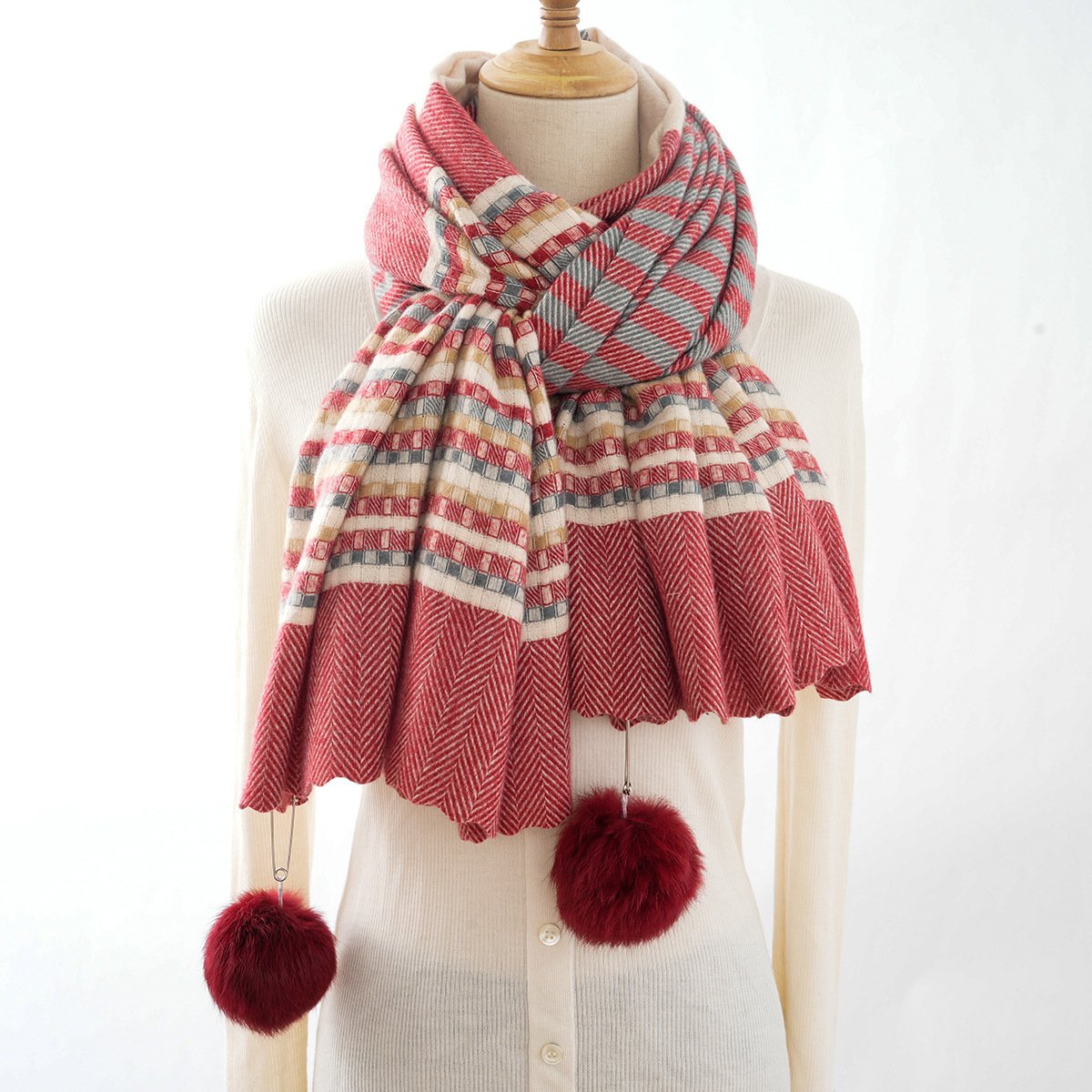 Warm Plaid Jacquard Scarf for Men & Women