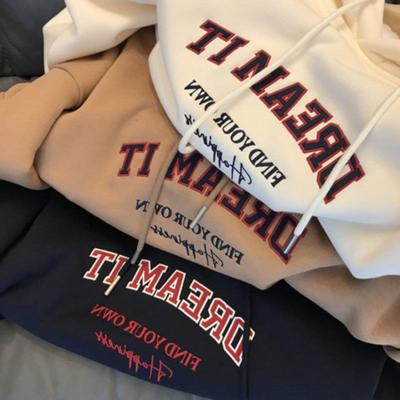 Women's Fleece-Lined Thickened Hooded Sweatshirt