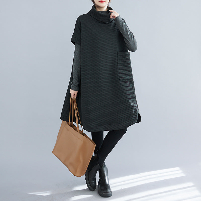 Cozy Turtleneck Midi Sweater Dress for Casual Chic Style