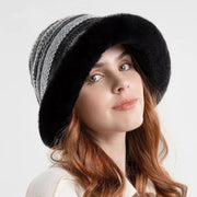 Warm Houndstooth Bucket Hat - Ethnic Style