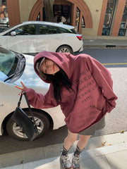 Women's Retro Oversized Graphic Hoodie American Streetwear