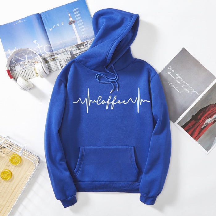 Harajuku Fleece-Lined Thickened Hooded Sweatshirt