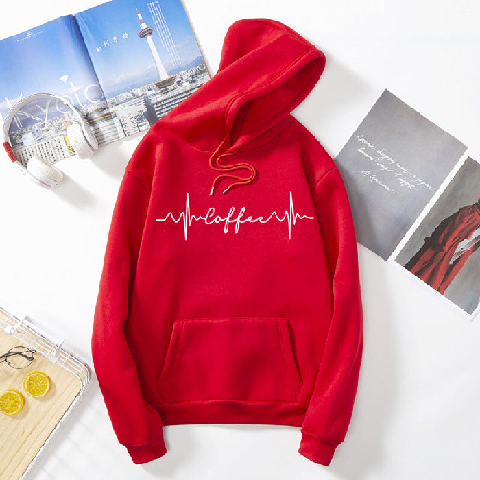 Harajuku Fleece-Lined Thickened Hooded Sweatshirt