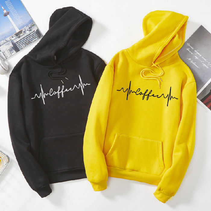 Harajuku Fleece-Lined Thickened Hooded Sweatshirt