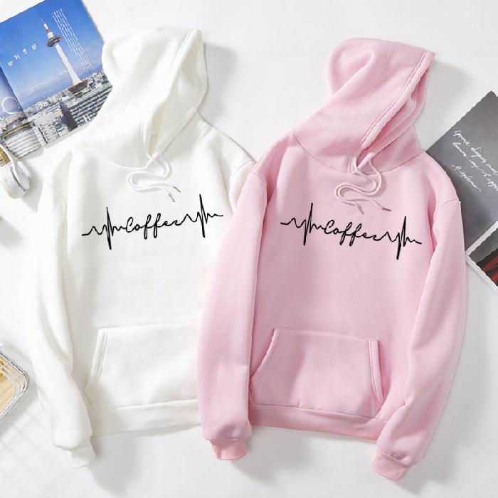 Harajuku Fleece-Lined Thickened Hooded Sweatshirt