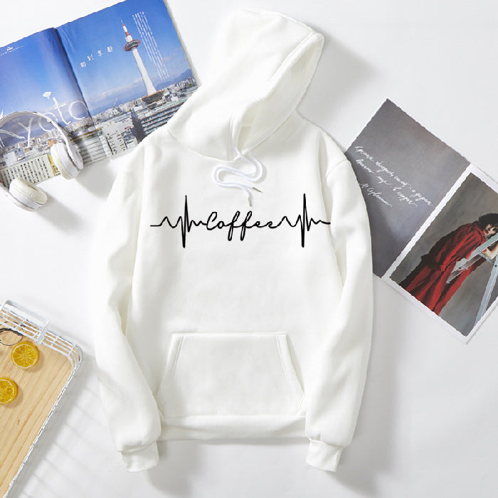 Harajuku Fleece-Lined Thickened Hooded Sweatshirt