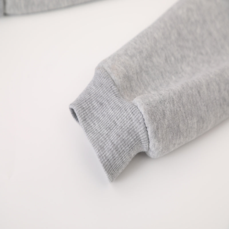Harajuku Fleece-Lined Thickened Hooded Sweatshirt