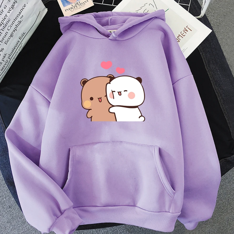 Cute Panda & Bear Cartoon Oversized Hoodie