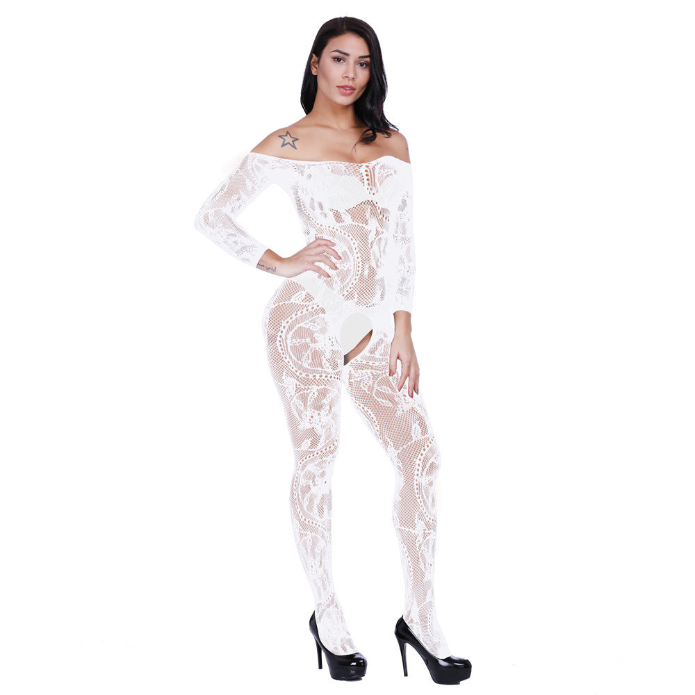 Halter Dragon Pattern One-Piece Stockings