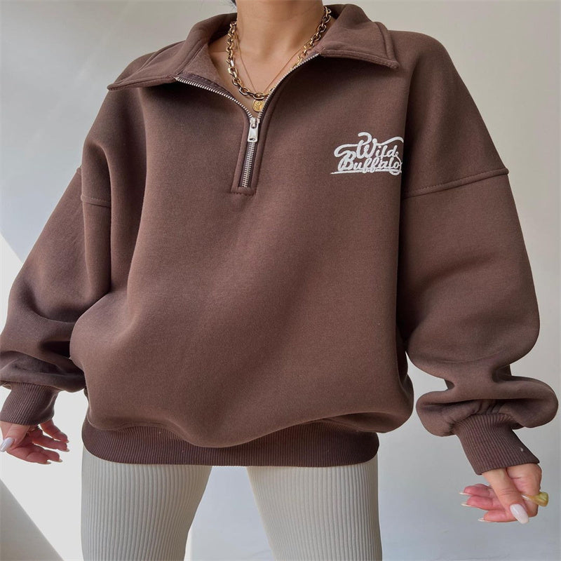 Cozy Fleece Pullover Sweatshirt for Fall & Winter