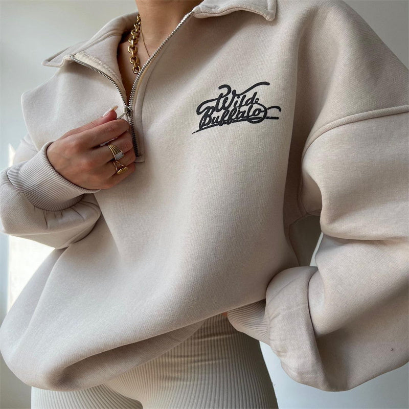 Cozy Fleece Pullover Sweatshirt for Fall & Winter