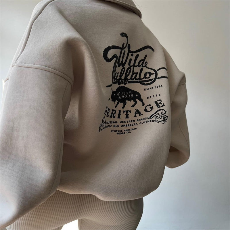Cozy Fleece Pullover Sweatshirt for Fall & Winter
