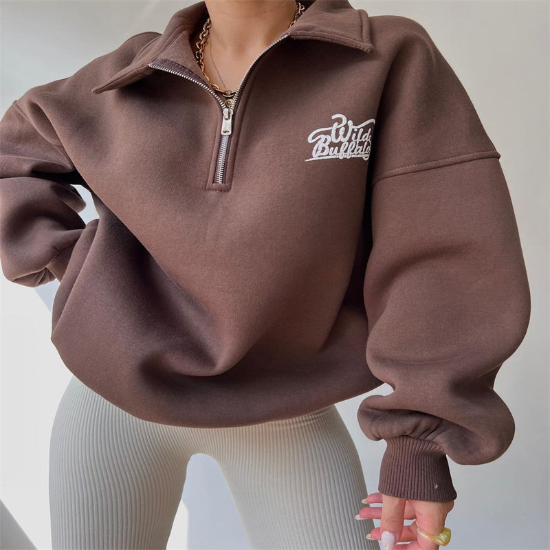 Cozy Fleece Pullover Sweatshirt for Fall & Winter