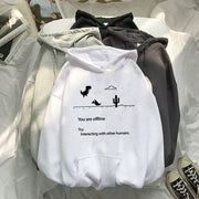 Retro Dinosaur Print Casual Women's Pullover Sweater