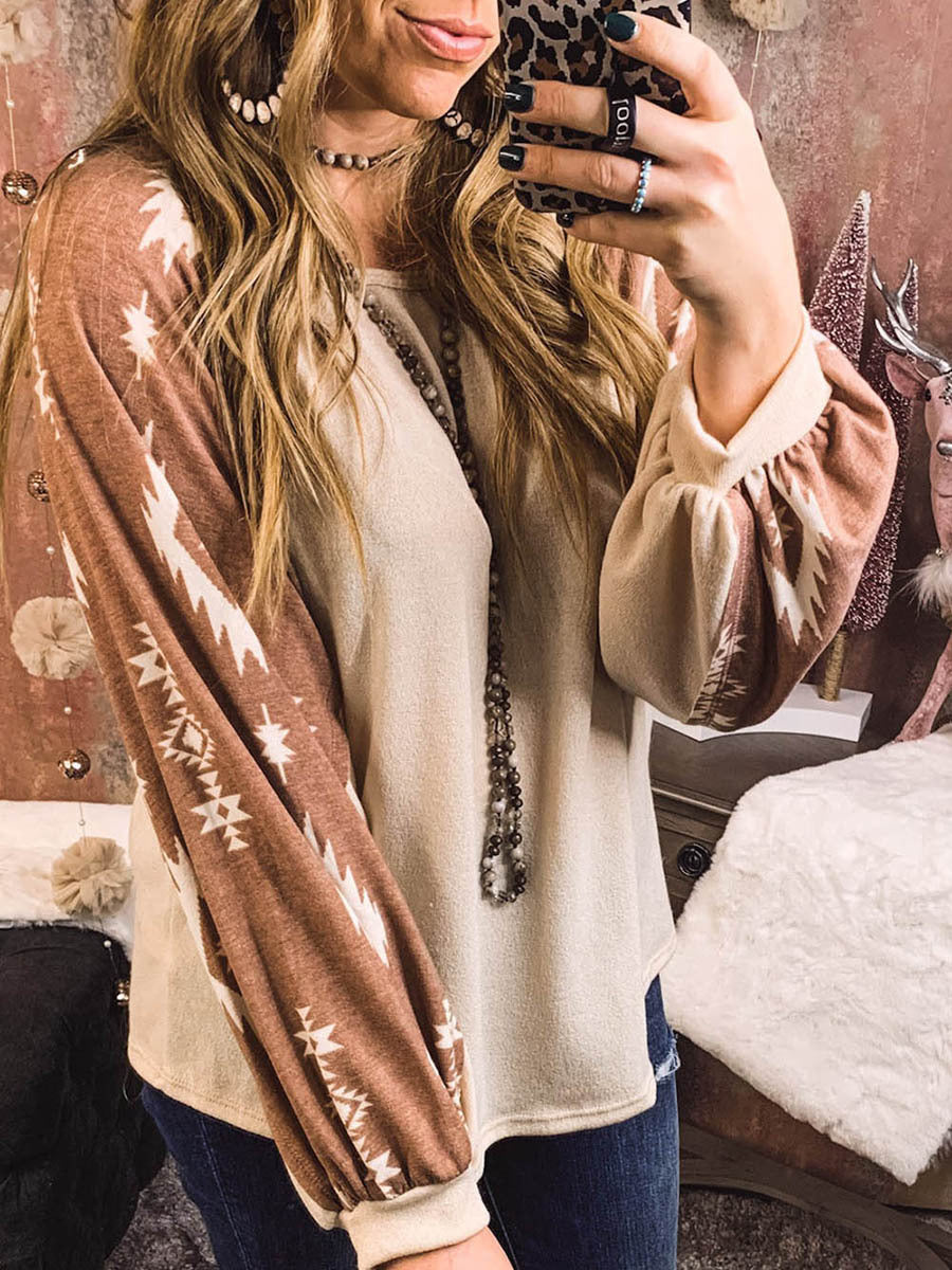 Chic Printed Loose Pullover Streetwear Hoodie