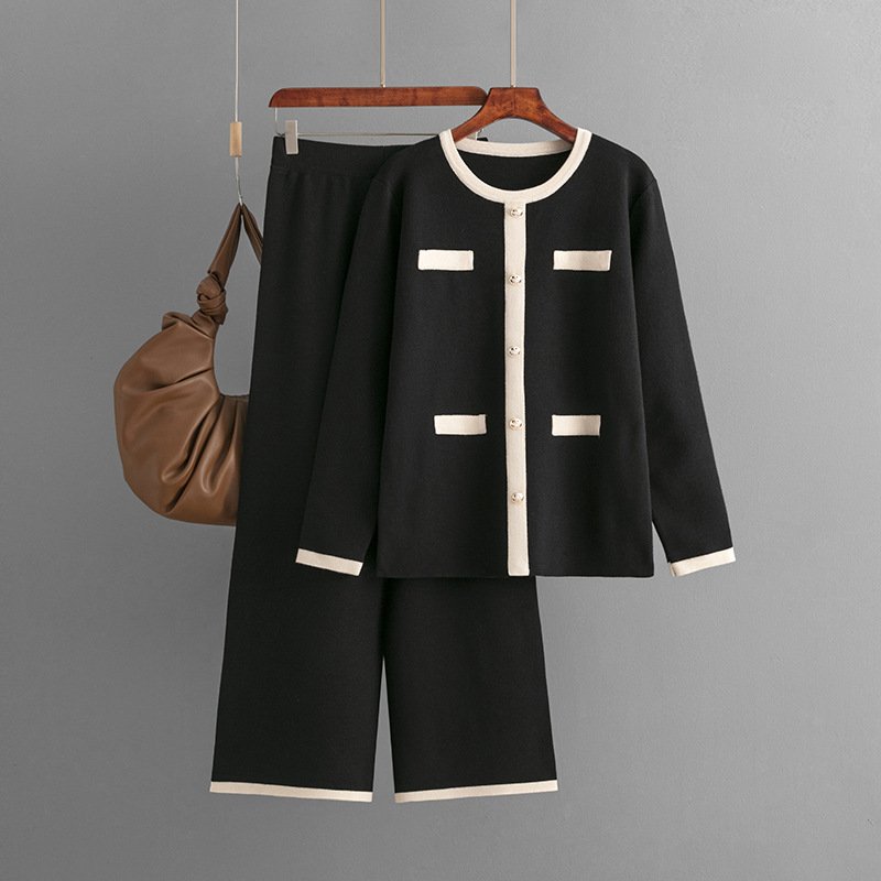 Classic Wide-leg Pants Two-piece Set for Women