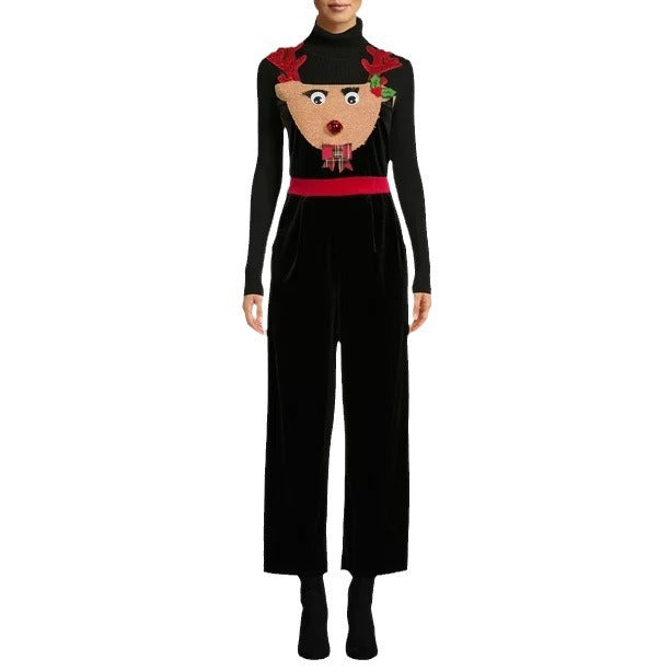 Women's Sleek Long Sleeve Tight Jumpsuit Romper