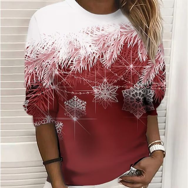 Festive 3D Christmas Long-Sleeve Pullover Sweater
