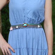 Add a Touch of Ethnic Chic with Geometric Shell Woven Belt