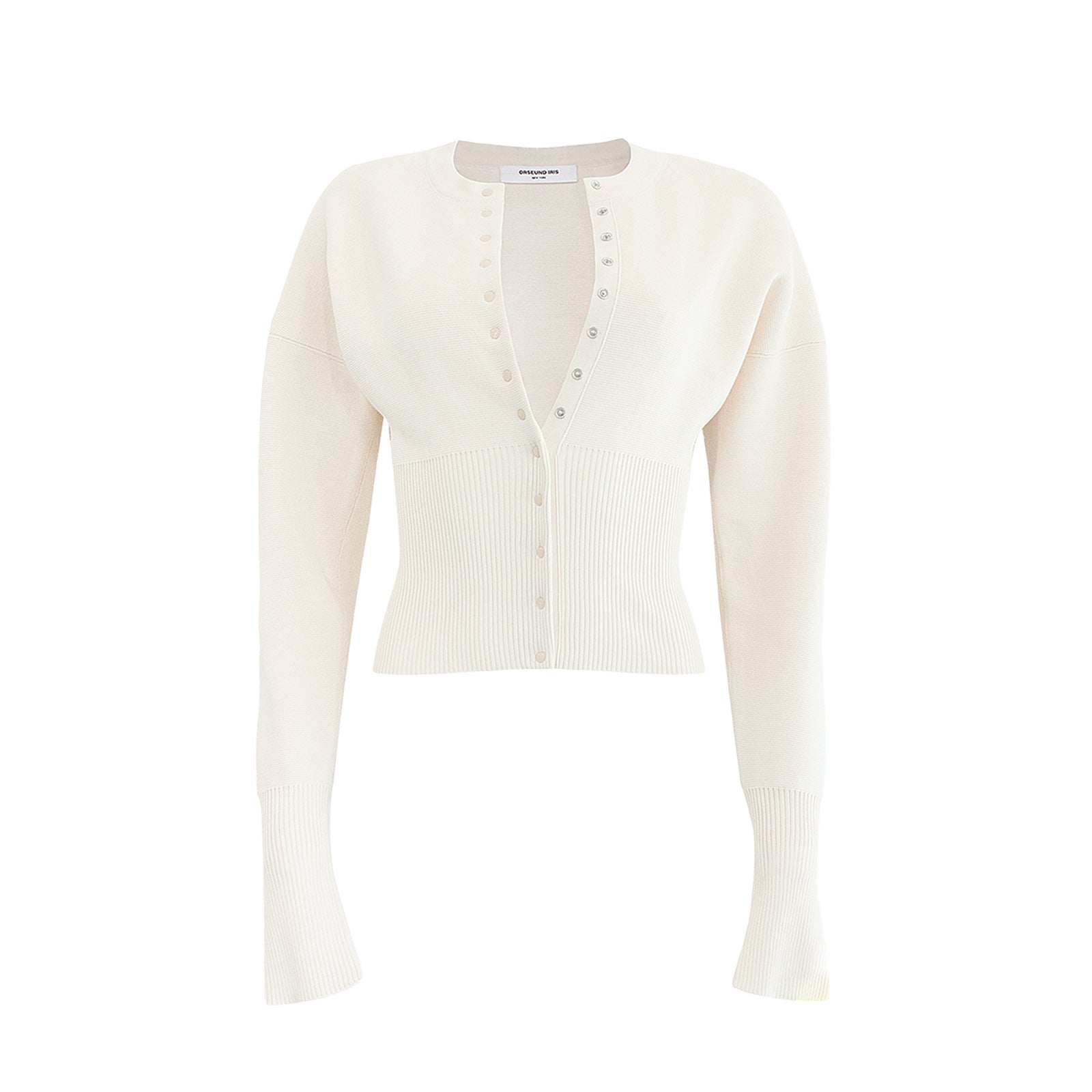 Ribbed Long Sleeve Button-Up Top for Women