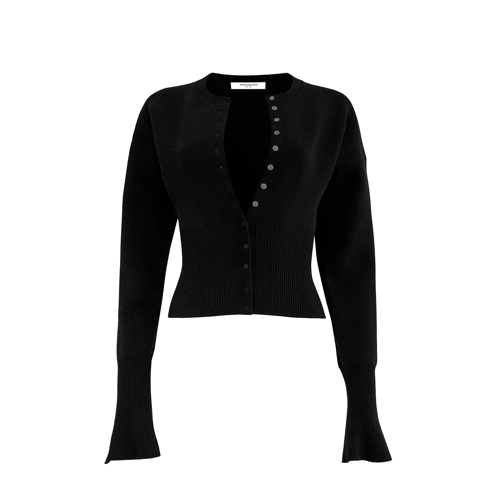 Ribbed Long Sleeve Button-Up Top for Women