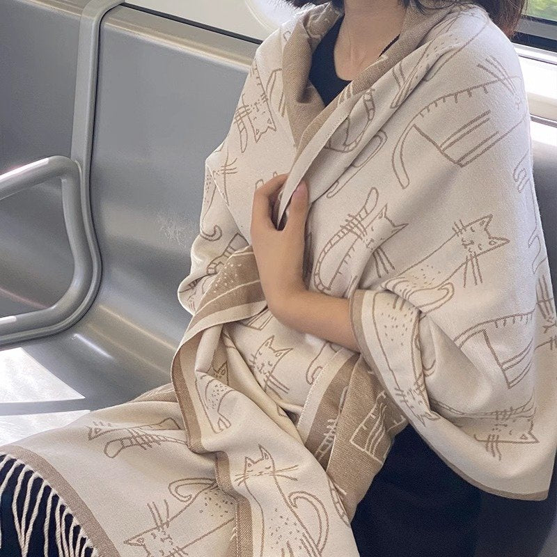 Warm Cashmere Imitation Scarf for Winter