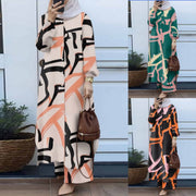 Spring Autumn Muslim Jumpsuit Set for Women - Wide Leg Pants & Long Shirt