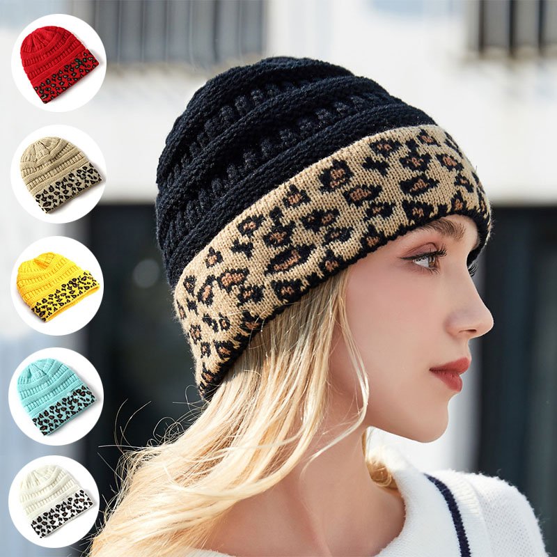 Warm Leopard Beanie