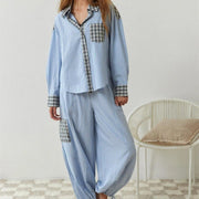 Cozy Plaid Homewear Shirt for Women