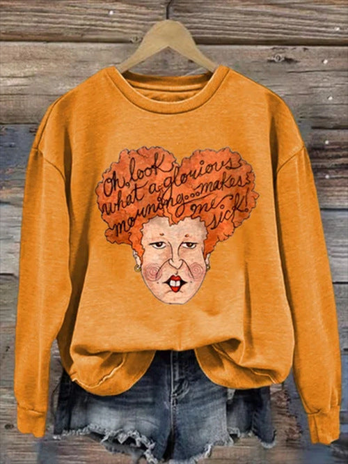 Women's Letter Print Loose Casual Sweatshirt