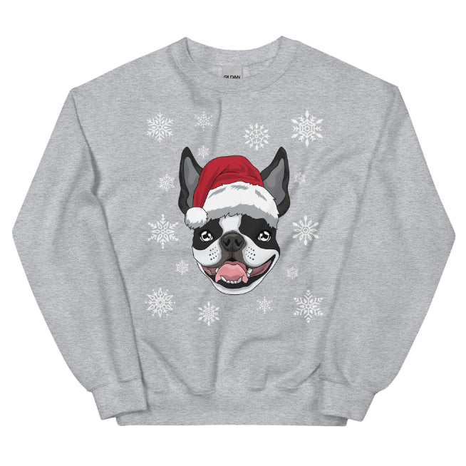 Festive Boston Terrier Christmas Movie Sweatshirt