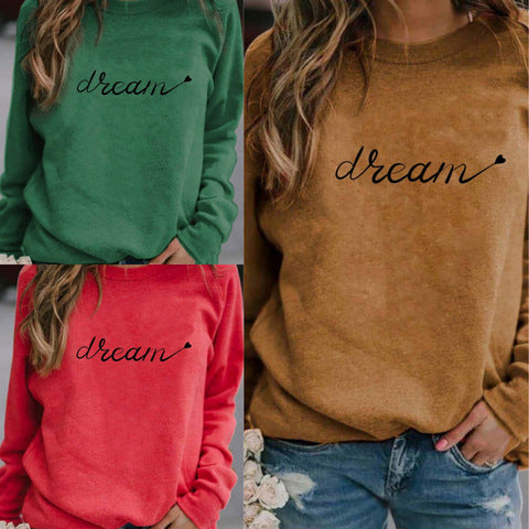 Dream Letter 3D Print Long-Sleeve Streetwear Pullover