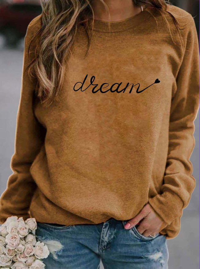 Dream Letter 3D Print Long-Sleeve Streetwear Pullover