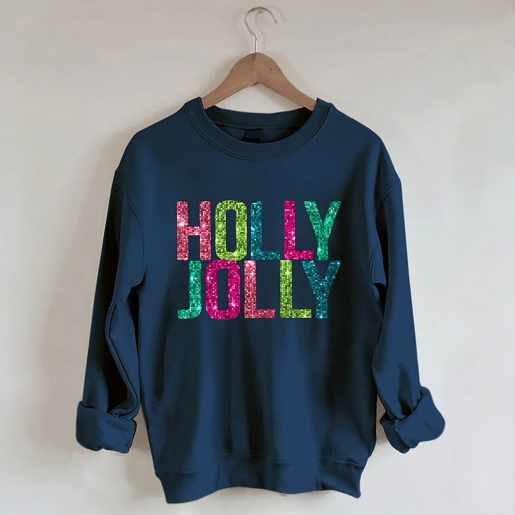 Chic Round Neck Printed Cotton Sweatshirt for Women