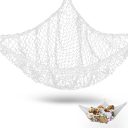 [Christmas Easter Thanksgiving] 1 Corner Wall Mounted Plush Storage Net, Durable Mesh Plush Display Rack for Bedroom, Living Room, Bathroom And More. Also Suitable for Organizing Christmas, Easter And Thanksgiving Small Items