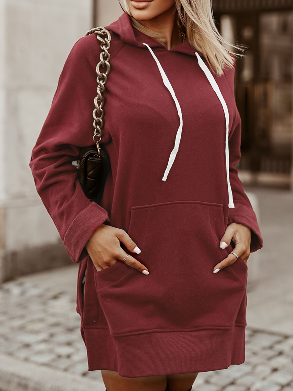Cozy Solid Color Loose Mid-Length Women's Sweater