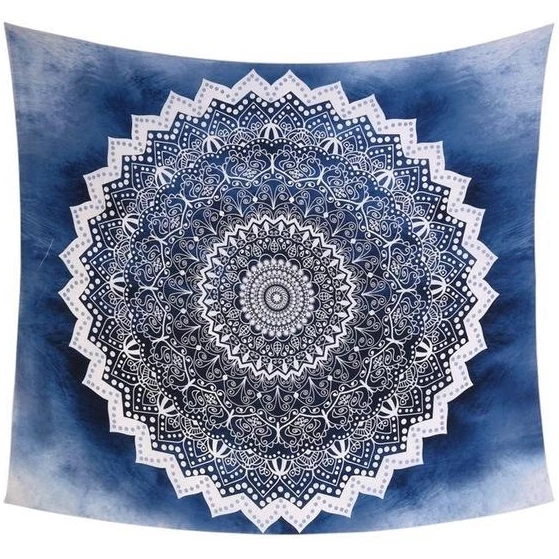 Cool Blue Mandala Tapestry